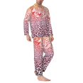 thumbnail image 2 of Lsque Leopard Skins And Heads Pattern Long Sleeve Pajama Set for Men - Soft 2-Piece Sleepwear and Loungewear Set with Pockets, Comfy Nightwear-Medium, 2 of 7