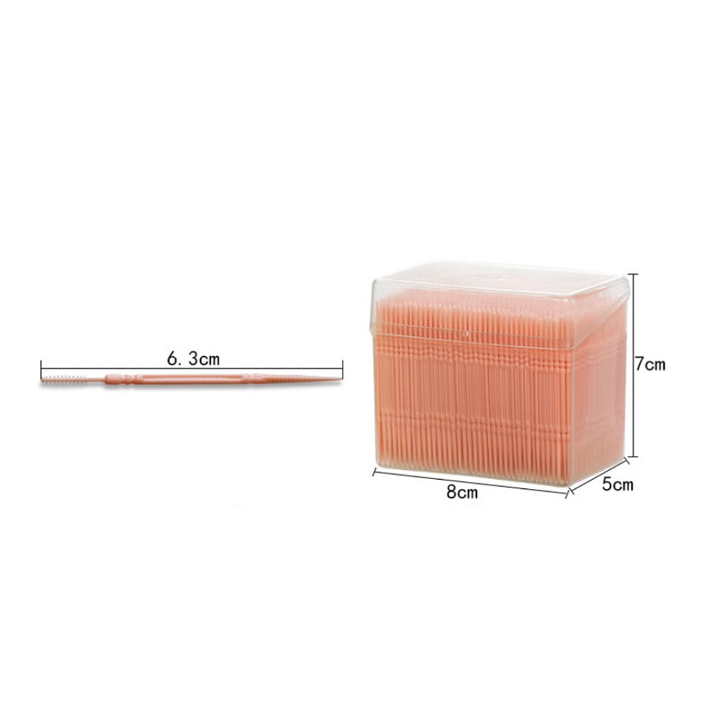 BE-TOOL 1100Pcs/Box Toothpick Brush Interdental Brushes Ultra Tight Bristles Tooth Disposable Food Grade PP