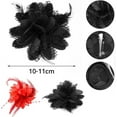 thumbnail image 2 of 2 Pcs Rose Flower Hair Clip Hairband Floral Corsage Aligator Beak Grip Red and Black, 2 of 5