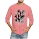 thumbnail image 1 of Camisas de Manga Larga para Hombres Imprimir Casual Cuello Redondo Blusa de Manga Corta, Camisas de Lino para Hombres, 1 of 4