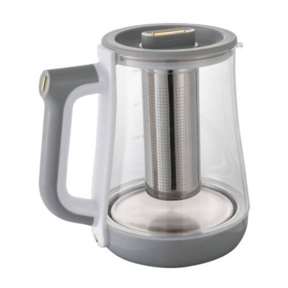 Electric Glass Tea Kettle with 12 Presets, 800W Gooseneck Kettle with Digital Temperature Control (104-194°F), 1.8L Cordless & Keep Warm