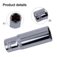 thumbnail image 2 of MYG 1PCS 4-14mm Deep Socket Adapter 1/4inch Hex Socket Wrench Heads Ratchet Tool, 2 of 10