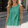 thumbnail image 5 of Bibifish Womens Tank Tops Crew Neck Lightweight Summer Tank Tops Solid Sleeveless Basic Shirts, 5 of 7