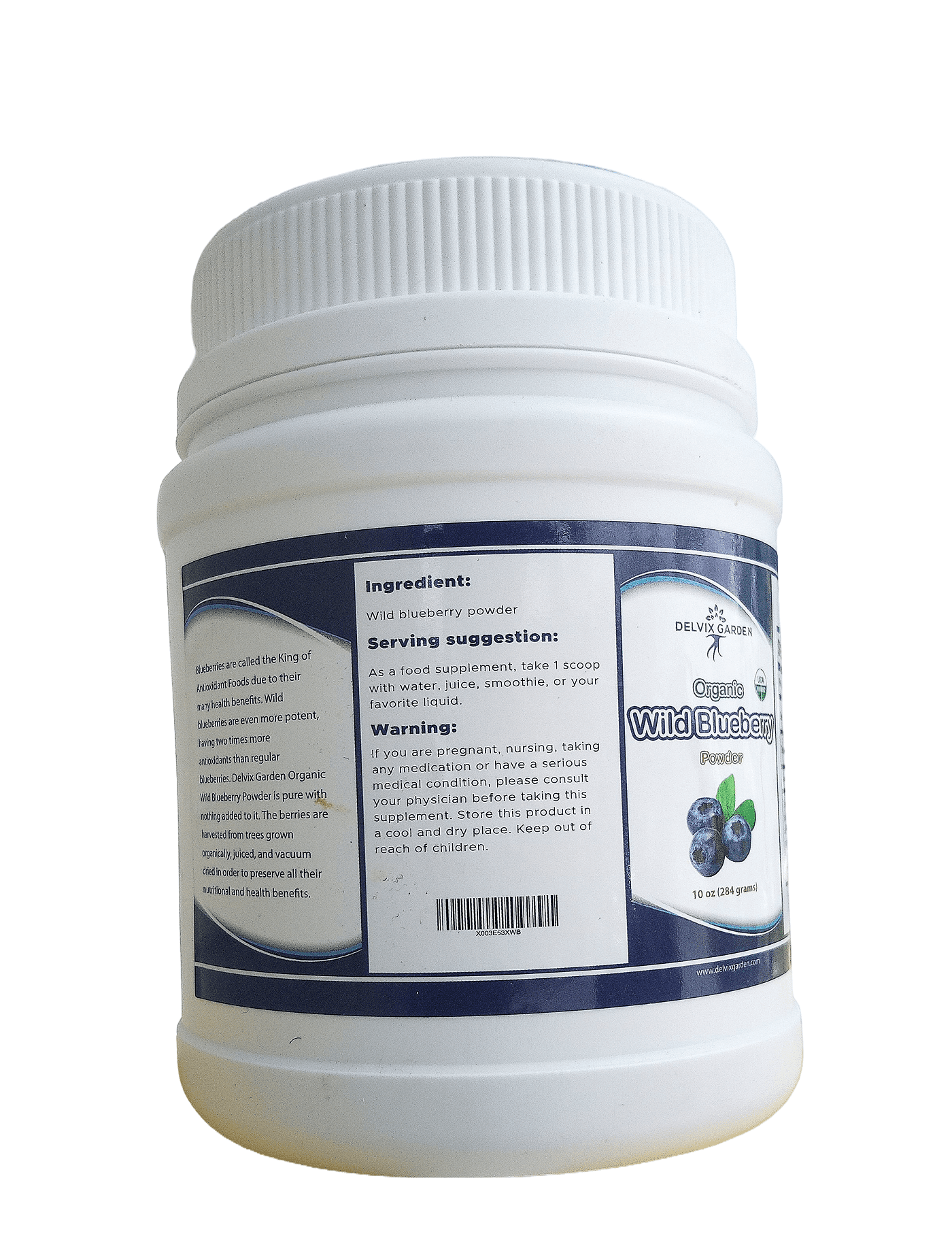 Organic Blueberry Powder 10 oz – Pure Freeze-Dried Wild Blueberry Powder for Smoothies, Baking, and Beverages