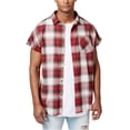 thumbnail image 2 of Jaywalker Camisa con botones y borde sin rematar para hombre, rojo, grande Jaywalker Botones al frente, 2 of 2