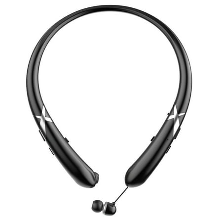 - Wireless Bluetooth 4.1 Neckband Super Bass Music Headphones Earbuds Sport Headsets Earphones, Water & Sweat Resistant(Black)
