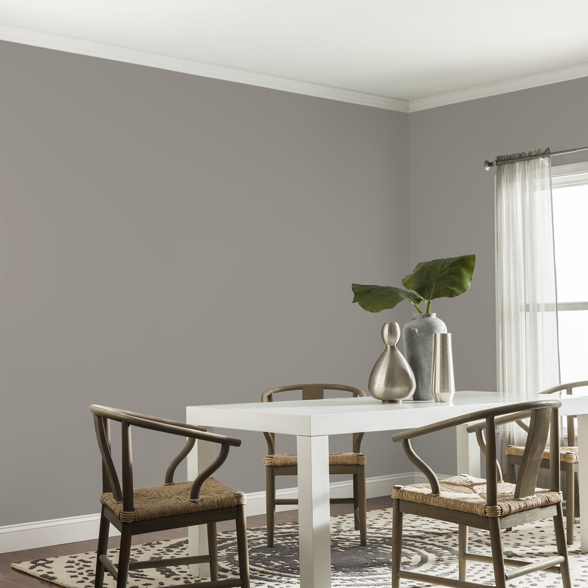 Glidden One Coat Lazy Afternoon / Gray Eggshell Interior Paint with Primer, 1 Gallon