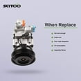 thumbnail image 3 of SCITOO Compatible with CO 10549C 58185 Air Conditioning Compressor 1999-2005 for Compatible for Hyundai Sonata Compatible for Kia Magentis Optima 2.5L 2.7L, 3 of 5