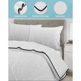 thumbnail image 4 of Grey Geometric Twin Size Down Alternative Comforter,Lightweight Comforter Quilt Bedding Set with Pillow Shams Modern White Stripe Abstract Distortion Art Bed Comforter Duvet Insert 68"x86", 4 of 7