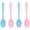 2 Transparent Blue, 2 Transparent Pink, variant on Miaocao 4 Pcs Silicone Spoon Cucharas De Silicona, Para Cocina Mixing Spoons, Cookware Silicone Cooking Spoons Suitable for Cooking Baking Stirring Mixing Tools, (Red,Yellow,Green,Blue)