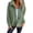 Green L, variant on Winter Women Jacket with Double Pockets Thick Fleece Button Closure Cardigan Long Sleeves Warm Windproof Heat Retention Outdoor Coat
