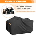 thumbnail image 2 of Housse pour VTT pour Can-Am Outlander 1000 XT-P 2015-2017 4 Roues Housse de Quad avec Sac de Rangement Tissu Oxford Imperméable avec Revêtement PU Protection contre le Soleil et la Pluie Extérieur Noir, 2 of 6
