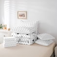 thumbnail image 6 of jejeloiu Cute Loves Pattern 7-Piece Bedding Comforter Set,Kawaii Polka Dots King Bedding Sets,White Black Heart Print Bed Sheets For Girls Kids,Super Cozy Room Decor Reversible, 6 of 8