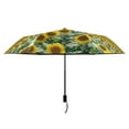 thumbnail image 2 of Sunflowers and Sky Compact Sun Umbrella Windproof Travel Umbrellas for Rain Strong Portable UV Protection, 2 of 8