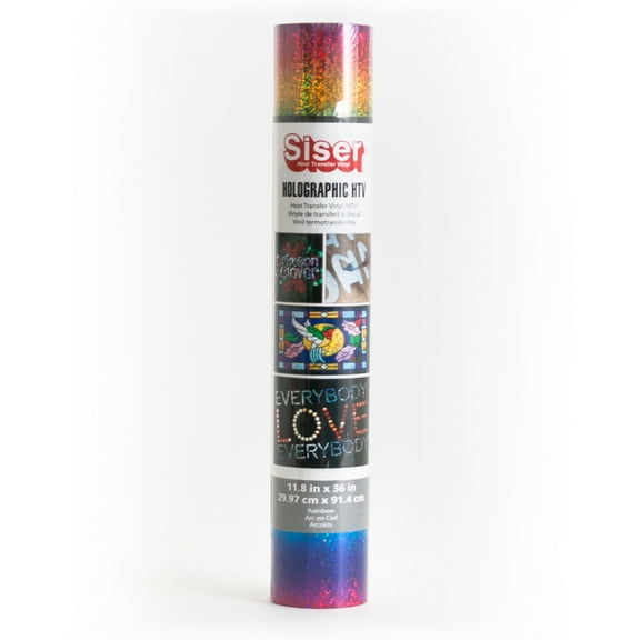 8 Pack: Siser Holographic Heat Transfer Vinyl - Rainbow