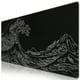thumbnail image 1 of Alfombrilla de escritorio Mousepad iCasso Gaming XXL, tamaño grande, color negro ondulado, 1 of 9