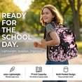 thumbnail image 4 of Jeiento Axolotl 17 Inch Teen Girls Backpack Set 4-Piece Lunch Bag Pencil Case Water Bottle Holder Pink Cherry Blossom Lightweight Large Capacity School Bookbag for Kids Students Back to School, 4 of 7