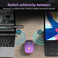 thumbnail image 2 of Mouse CC Store LED inalámbrico Bluetooth 5.1 y 2.4 GHz negro-morado, 2 of 8