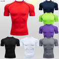 thumbnail image 5 of Gym Fitness T shirt Men's Short Sleeve Summer Boxing Jersey Legging Men Rashguard Compression Pants Quick Dry Tight T-shirts Men, 5 of 5
