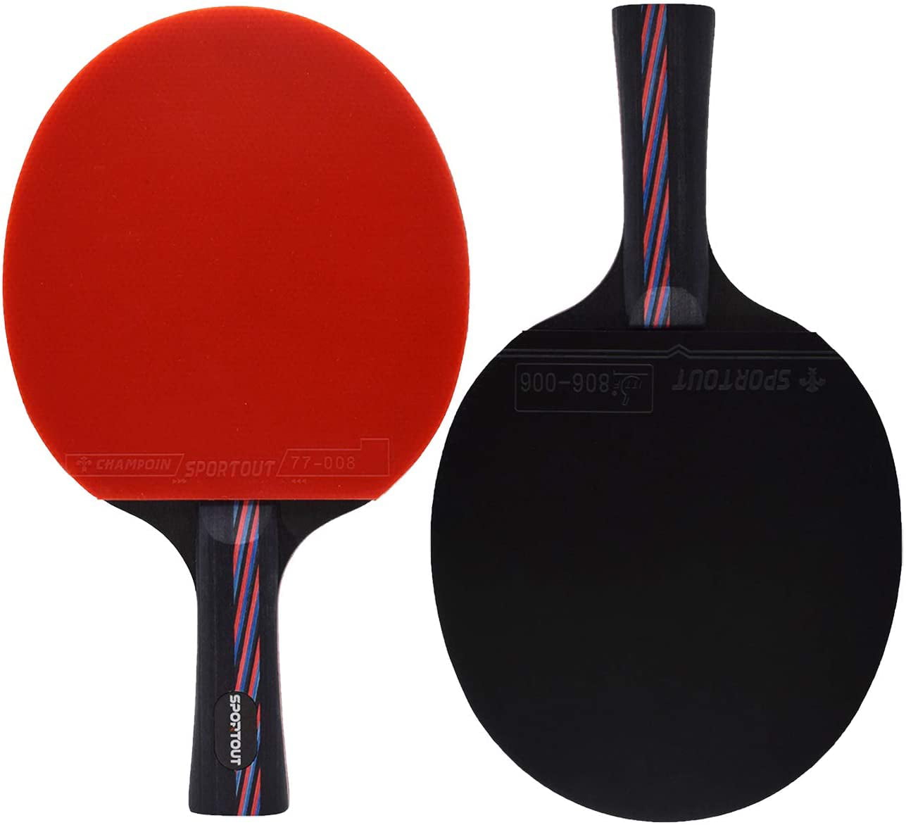Easyroom Seriver-He Rubber Table Tennis Bat Professional Pingpong Racket Paddle 