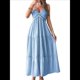 thumbnail image 2 of Vestido de Verano Sin Mangas con Cuello Halter para Mujer, Estilo Bohemio, Informal, con Espalda Descubierta y Fluido Azul M, 2 of 8