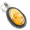 thumbnail image 2 of Natural Mookaite Gemstone Handmade 925 Sterling Silver Gift Pendant 2.56", 2 of 2