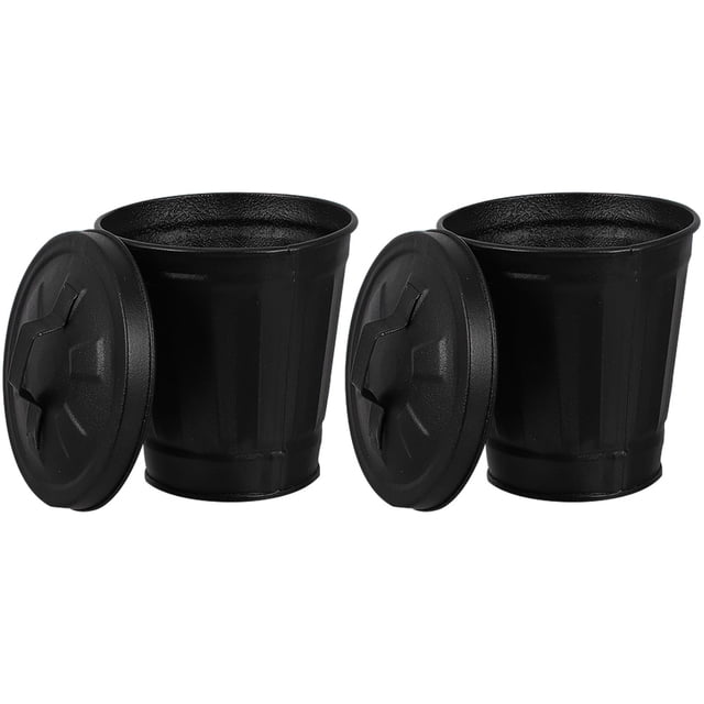 Milisten 2pcs Small Trash Can Desktop Garbage Bin Multipurpose Storage Buckets Garbage Containers