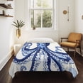 thumbnail image 4 of Navy Blue Octopus Coastal Small Tapestry for Bedroom Wall Hanging Tapestry, Nautical Summer Beach Ocean Ceiling Backdrop Tapestries Poster Blanket Wall Decor for Teens Room Living Room Dorm 23" x 28", 4 of 8