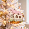 thumbnail image 5 of 3D Wooden House Diamond Painting Kit, DIY Wooden Winter Diamond Art House Kit with Creative Beaded Craft Design for Home Decoration, Holiday Display and Gift Projects (pink), 5 of 8