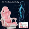 thumbnail image 5 of FAMOYI Gaming Chairs with Footrest, Leather Adjustable Swivel Reclining with Headrest and Lumbar Support, 5 of 9