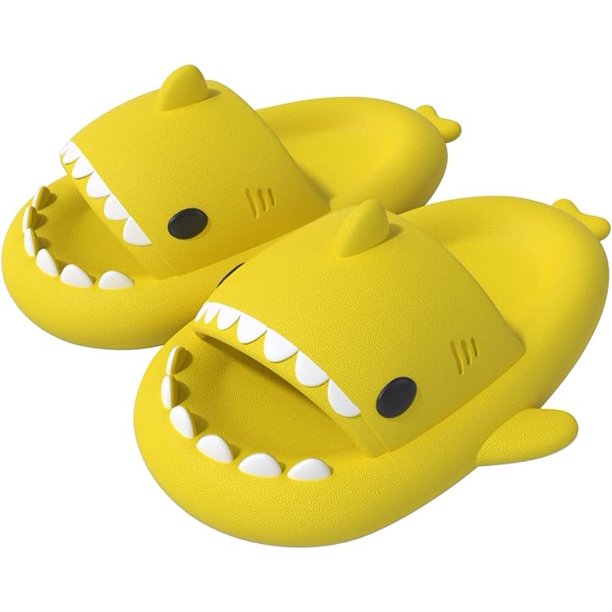 Zapatos deslizantes - Deslizadores con forma de tiburón de dibujos animados para Sandalias antideslizantes de verano