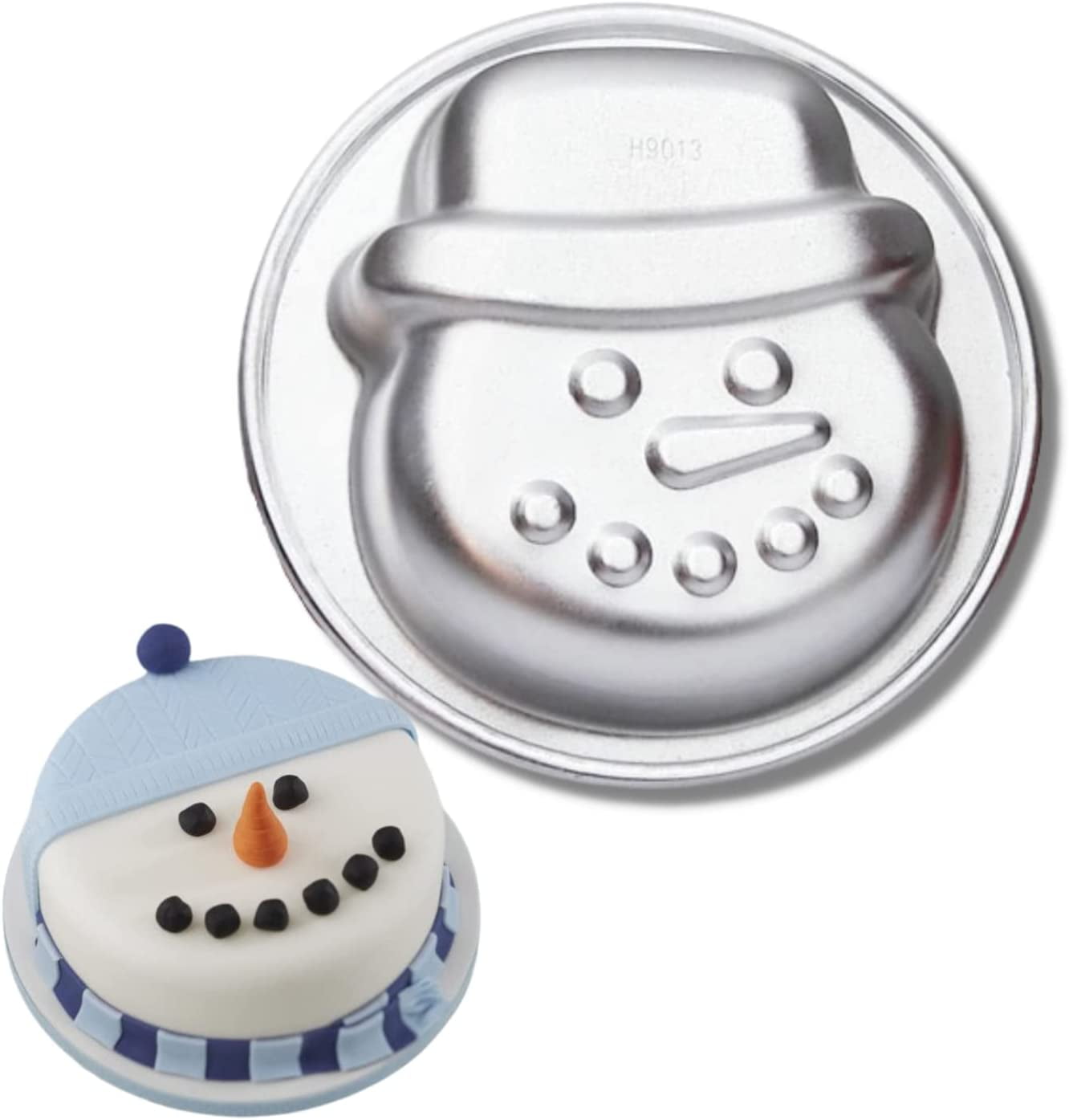 Mini Christmas Snowman Shape Cake Pan Pie Mold, 4IN Cake Tin With Non