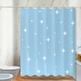 thumbnail image 6 of Bath Curtain, Shower Liner, 8PC Plastic Waterproof Grid Shower Curtain with Hooks, No Holes Needed, 180x100cm for Bathroom Dorm Hotel Partition, 6 of 6