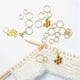 thumbnail image 3 of Gold-Tone Hexagon Bee Markers for Knitting and Crochet Projects, 3 of 5