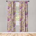 thumbnail image 3 of Ambesonne Nature Curtains, Blossoms Romantic Pattern, Pair of 28"x84", Olive Green and Pale Fuchsia, 3 of 5