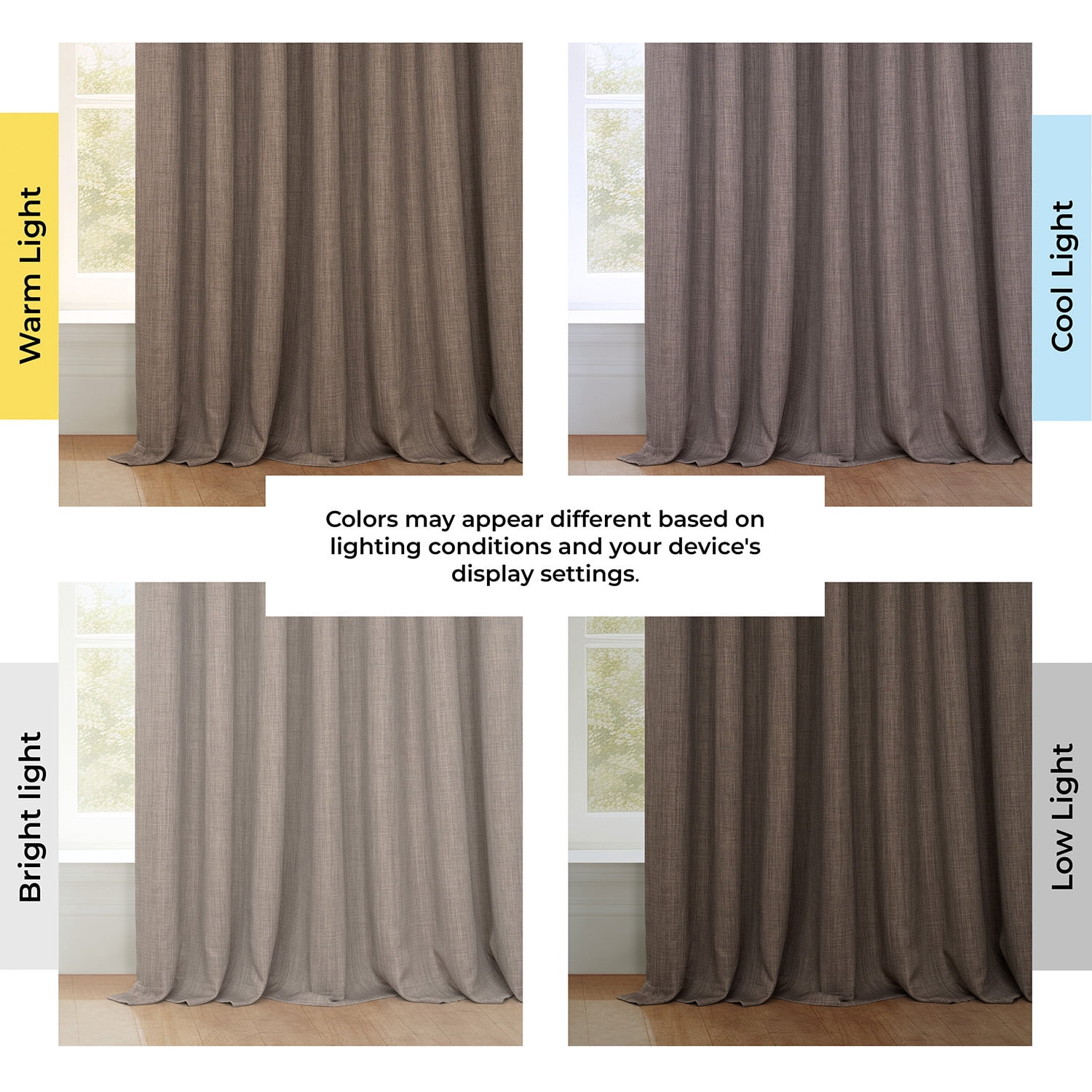 HPD Half Price Drapes Dutch Cocoa Grommet Faux Linen Room Darkening Curtains for Bedroom & Living Room Curtains (1 Panel), Door & Window Curtains 108 inches long, 50W X 108L