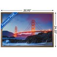 thumbnail image 3 of Wonders of the World - Golden Gate Bridge Wall Poster, 22.375" x 34", Framed, 3 of 3