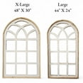 thumbnail image 4 of Farmhouse Wooden Wall Window Arch - The Paradise Fields Large Wood Window Frame 2 Sizes 44" and 48" - Paradise Fields + Wreaths, 4 of 20