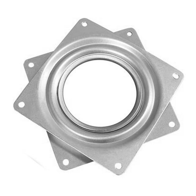 Plato giratorio Lazy Susan, rodamiento de bolas de acero de rotación suave, perfil bajo para uso multifuncional, proyectos de decoración de bricolaje, galvanizado, resistente a la corrosión, 3,7" x