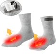 thumbnail image 2 of par de calcetines calefactores eléctricos para hombres y mujeres, calcetines térmicos cálidos extraíbles y lavables, calentadores de pies recargables con banco de energía de 2500 mAh, 2 of 8