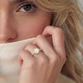 thumbnail image 2 of APSVO 18K Gold Plated Round Rings for Women Eternity Promise Wedding Band Engagement Rings Birthday Graduation Prom Mothers Day Jewelry Gifts Her Girlfriend Wife Female Adults Teen Ideas, 2 of 7