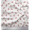 thumbnail image 1 of Soimoi Japan Crepe Satin Fabric Dot & Weapon Print Fabric by Yard 42 Inch Wide, 1 of 1