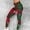 Green, variant on Qulqfy Green Leggings for Women Active High Waisted Christmas Yoga Plus Size Lounge Plaid Casual Leggings Pants for Women L