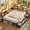 Vintage Brown, variant on Full Daybed With Storage L-Shape Bookcase & 6 Drawers Metal Platform Bed Small Space Guestroom Furniture White& Rustic Gray