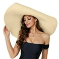 thumbnail image 2 of Sombrero de sol con flores y hojas anchas para mujer - Gorra de playa para despedida de soltera, ligera, transpirable y con protección UV, primavera-otoño, talla única, 2 of 4