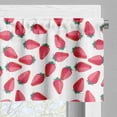 thumbnail image 3 of Ambesonne Strawberry Valance Pack of 2, Cartoonish Ripe Fruits, 54"X12", Pink Pale Pink, 3 of 5