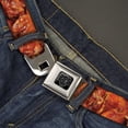 thumbnail image 2 of Buckle-Down Belt, Seatbelt Buckle Belt, Vivid Hot Wings Stacked, 30 to 44 Inches, 2 of 9