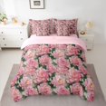 thumbnail image 2 of Homewish Romantic Flower 7-Piece Twin Bedding Sets,Oil Painting Artistic Bedding Comforter Set,Pink Floral Sheet Sets For Girl Kids,Breathable Home Decor Reversible, 2 of 8