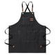 thumbnail image 2 of Delantal de moda, bolsillos grandes, espalda , babero, uniforme de trabajo, delantal de barista, a para cocina, hornear, Negro Baoblaze Delantal de lona, 2 of 8