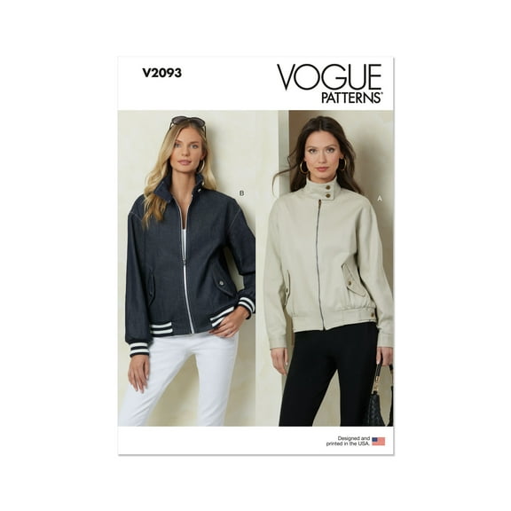 Vogue Sewing Pattern 2093 - Misses' Jackets, Size: B5 (8-10-12-14-16)